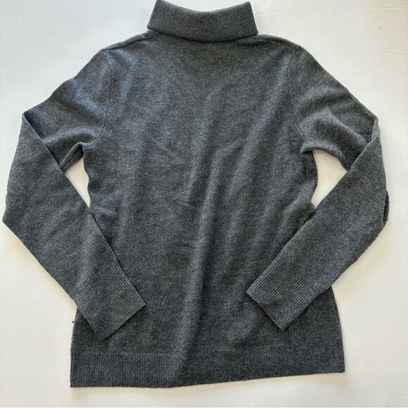 Prive 100% Cashmere Turtleneck Sweater Grey Long Sleeve Women’s Small Shirt - Picture 1 of 5